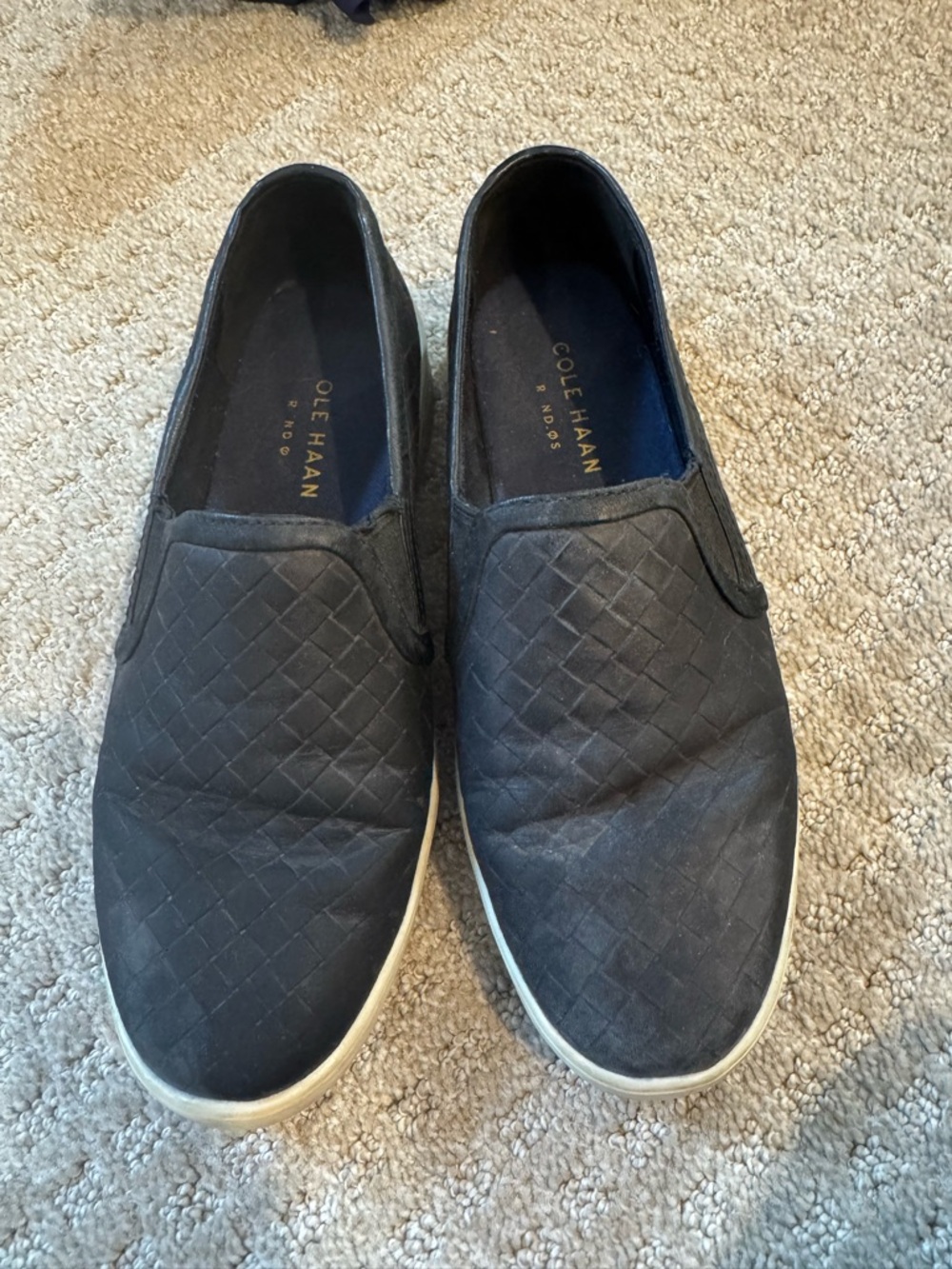 Cole Haan Women’s Navy Quilted Slip-On Sneakers